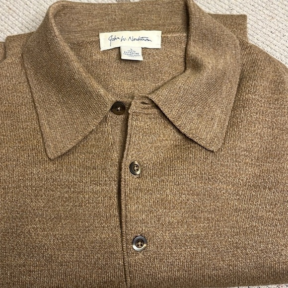 John W. Nordstrom Mens Extra fie Merino Wool Quarter button Pullover Sweater - Picture 14 of 14